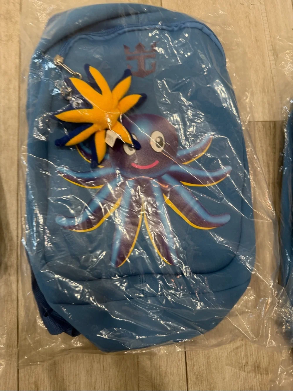 Royal Caribbean Kids Blue Octopus Backpack with Plush Keychain